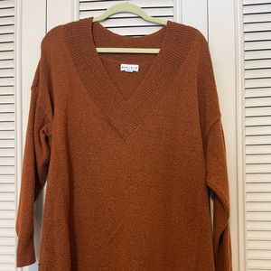 V-neck Burnt Orange Sweater